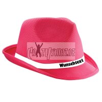 Trilby "Mafia" mit Wunschaufdruck (pink)