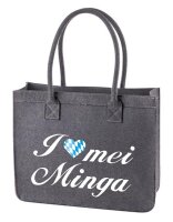 Filz-Shopper "I mog mei Minga"