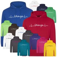 Hoodie - HERZSCHLAG MINGA - bestickt -
