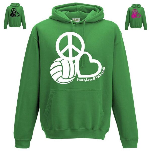 Hoodie "Peace, Love & Volleyball"