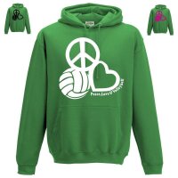 Hoodie "Peace, Love & Volleyball"