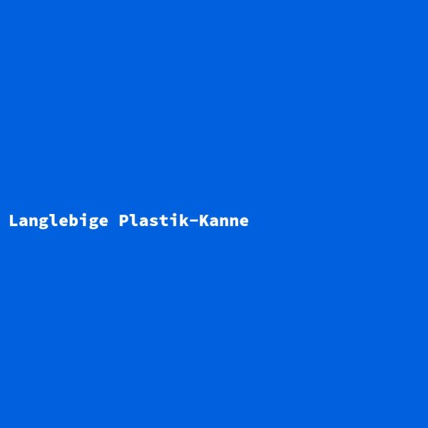 Langlebige Plastik-Kanne