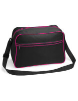 BAGBASE Retro Schultertasche Black / Fuchsia