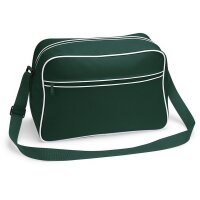 BAGBASE Retro Schultertasche Bottle Green / White