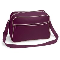 BAGBASE Retro Schultertasche Burgundy / Sand