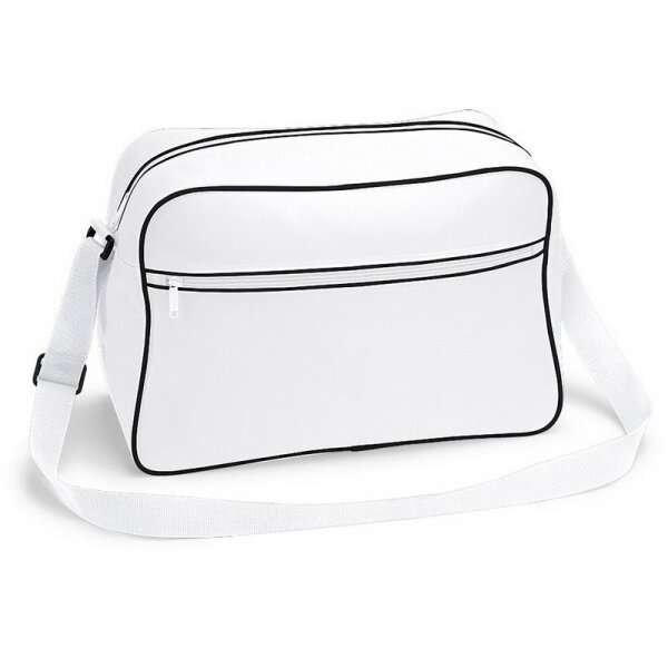 BAGBASE Retro Schultertasche White / Black