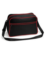BAGBASE Retro Schultertasche Black / Classic Red