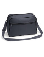 BAGBASE Retro Schultertasche Graphite Grey / Black
