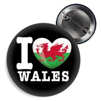 Button - I LOVE WALES -