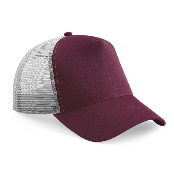 burgundy / light grey