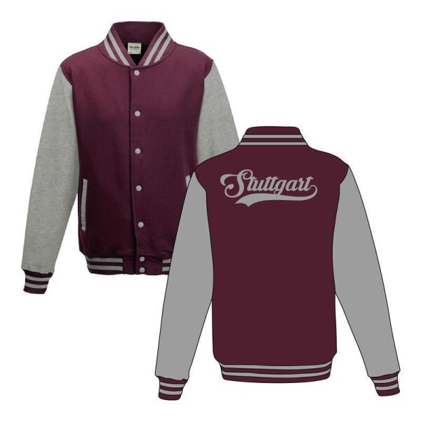 Burgundy / Heather Grey