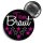 Button -- Team Braut / Braut -- schwarz