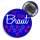 Button -- Team Braut / Braut -- blau