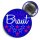 Button -- Team Braut / Braut -- blau