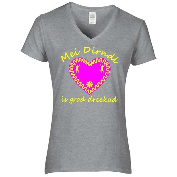is grod dreckad - neongelb/Herz neonpink