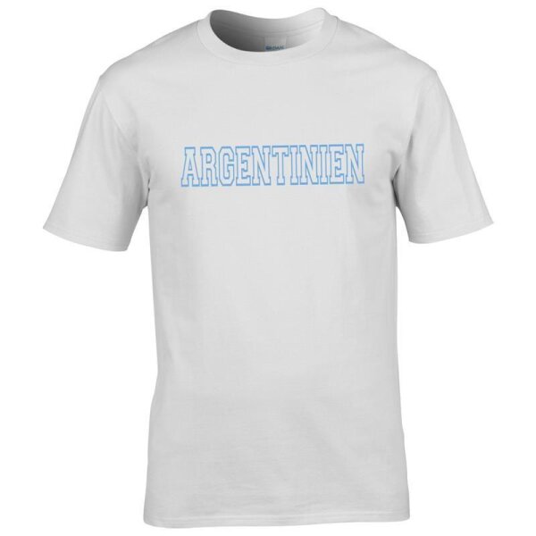 weiß - Argentinien / Schrift 1