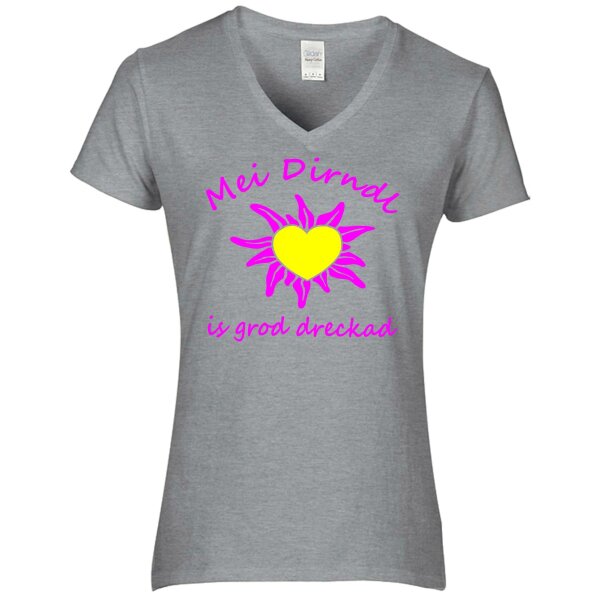 is grod dreckad - neon pink / Herz neon gelb