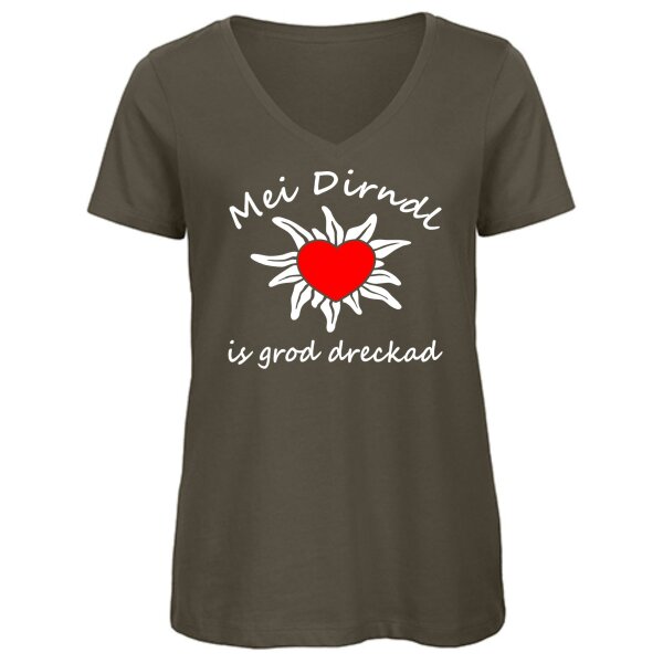 - is grod dreckad - weiß / Herz rot -