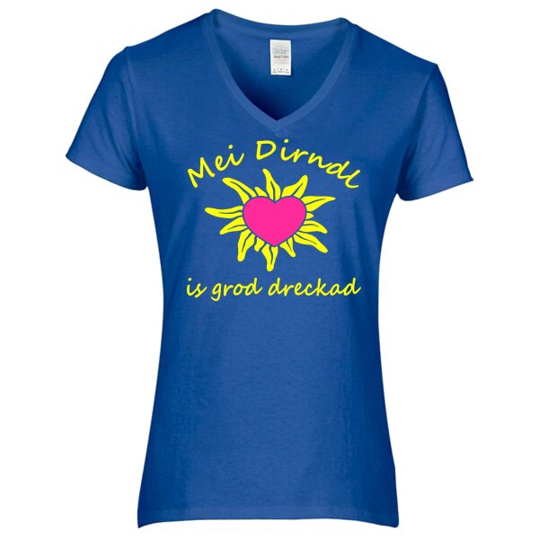- is grod dreckad - neon gelb / Herz neon pink -