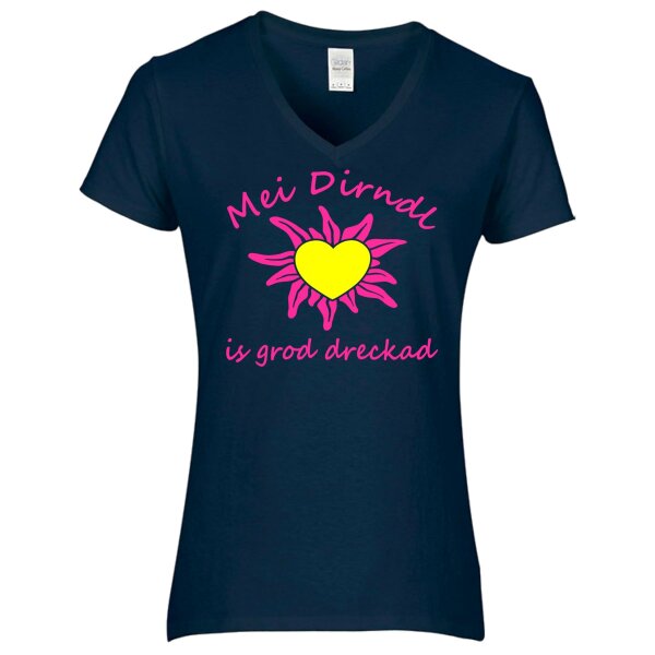 - is grod dreckad - neon pink / Herz neon gelb -