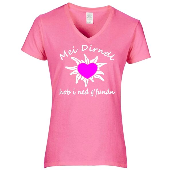 - hob i ned g´ fundn - weiß / Herz pink -
