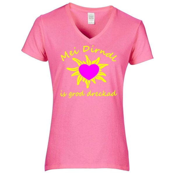 - is grod dreckad - neon gelb / Herz neon pink -