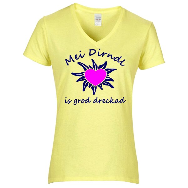 - is grod dreckad - dunkelblau / Herz pink -