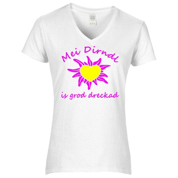 - is grod dreckad - neon pink / Herz neon gelb -