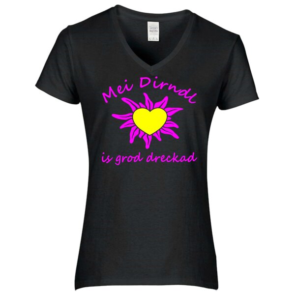- is grod dreckad - neon pink / Herz neon gelb -