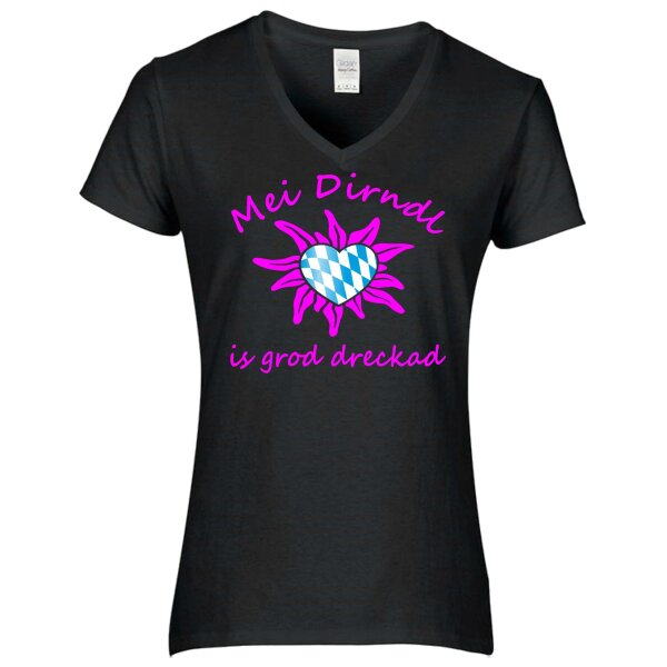 - is grod dreckad - neon pink / Herz Raute -