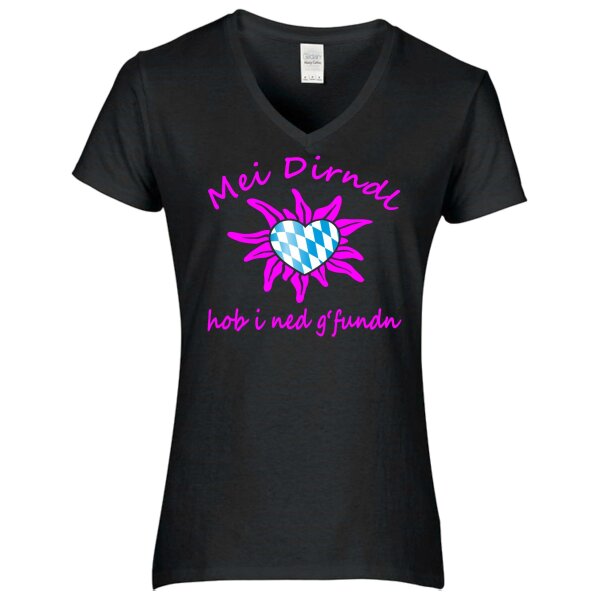 - hob i ned g´ fundn - neon pink / Herz Raute -