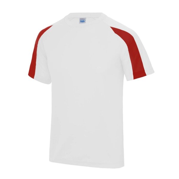 arctic white / fire red
