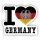 Aufkleber - I LOVE DEUTSCHLAND / GERMANY mit Bundesadler