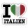 Aufkleber - I LOVE ITALIEN / ITALY / ITALIA