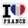 Aufkleber - I LOVE FRANKREICH / FRANCE