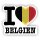 Aufkleber - I LOVE BELGIEN / BELGIQUE / BELGIUM