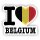 Aufkleber - I LOVE BELGIEN / BELGIQUE / BELGIUM