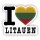 Aufkleber - I LOVE LITAUEN