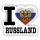 Aufkleber - I LOVE RUSSLAND mit Adler