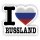 Aufkleber - I LOVE RUSSLAND