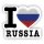 Aufkleber - I LOVE RUSSLAND