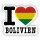 Aufkleber - I LOVE BOLIVIEN