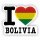 Aufkleber - I LOVE BOLIVIEN