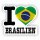 Aufkleber - I LOVE BRASILIEN