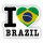 Aufkleber - I LOVE BRASILIEN