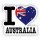 Aufkleber - I LOVE AUSTRALIEN